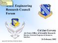 AIR FORCE OFFICE OF SCIENTIFIC RESEARCH PowerPoint PPT Presentation