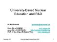 University-Based Nuclear Education and R PowerPoint PPT Presentation