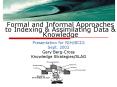 Formal and Informal Approaches to Indexing PowerPoint PPT Presentation