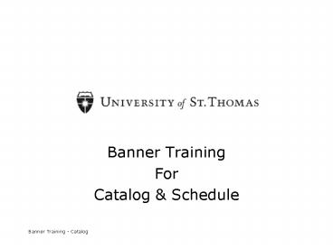 Banner Training