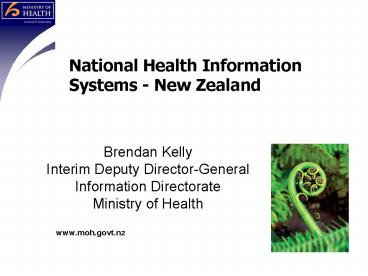 National Health Information Systems New Zealand