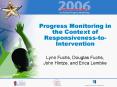 Progress Monitoring in the Context of ResponsivenesstoIntervention PowerPoint PPT Presentation