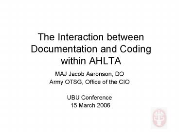 The Interaction between Documentation and Coding within AHLTA