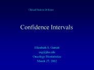 Confidence Intervals