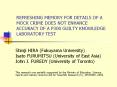 REFRESHING%20MEMORY%20FOR%20DETAILS%20OF%20A%20MOCK%20CRIME%20DOES%20NOT%20ENHANCE%20ACCURACY%20OF%20A%20P300%20GUILTY%20KNOWLEDGE%20LABORATORY%20TEST PowerPoint PPT Presentation