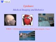 Epidaure  Medical Imaging and Robotics