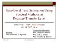 Gate-Level Test Generation Using Spectral Methods at Register-Transfer Level PowerPoint PPT Presentation