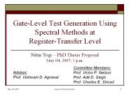 Gate-Level Test Generation Using Spectral Methods at Register-Transfer Level
