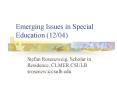 Emerging Issues in Special Education 1204 PowerPoint PPT Presentation