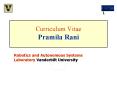 Curriculum Vitae Pramila Rani PowerPoint PPT Presentation