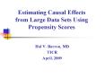 Estimating Causal Effects from Large Data Sets Using Propensity Scores PowerPoint PPT Presentation