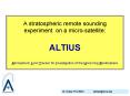 A stratospheric remote sounding experiment on a microsatellite: ALTIUS Atmospheric Limb Tracker for PowerPoint PPT Presentation
