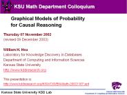 Presentation to Engineering Science Summer Institute, 31 May 2001