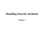 Handling Security Incidents