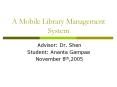 A Mobile Library Management System PowerPoint PPT Presentation
