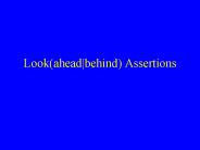 Lookaheadbehind Assertions