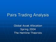 Pairs Trading Analysis