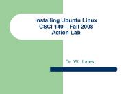 Installing Ubuntu Linux CSCI 140 