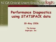 Performance Diagnostics using STATSPACK data