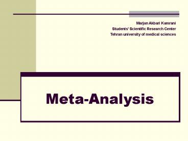 MetaAnalysis