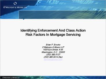 Identifying Enforcement And Class Action