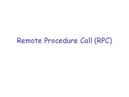 Remote Procedure Call RPC