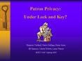 Patron Privacy: PowerPoint PPT Presentation