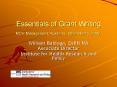 Essentials of Grant Writing MCH Management Academy, December 5, 2007. PowerPoint PPT Presentation