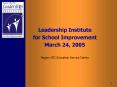 Leadership Institute PowerPoint PPT Presentation