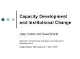 Capacity Development and Institutional Change PowerPoint PPT Presentation
