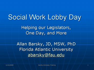 Social Work Lobby Day