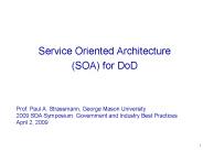 Service Oriented Architecture