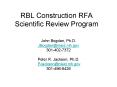 RBL Construction RFA Scientific Review Program PowerPoint PPT Presentation