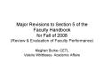 Major Revisions to Section 5 of the Faculty Handbook for Fall of 2008 Review PowerPoint PPT Presentation