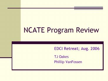 NCATE Program Review