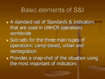 Basic elements of S