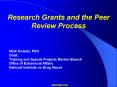 Research Grants and the Peer Review Process PowerPoint PPT Presentation