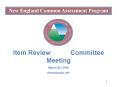 New England Common Assessment Program PowerPoint PPT Presentation