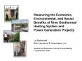Measuring the Economic, Environmental, and Social Benefits of Nine Geothermal Heating System and Pow PowerPoint PPT Presentation