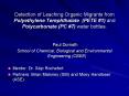 Detection of Leaching Organic Migrants from Polyethylene Terephthalate PETE PowerPoint PPT Presentation