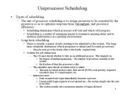 Uniprocessor Scheduling