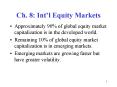 Ch' 8: Intl Equity Markets PowerPoint PPT Presentation
