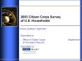 2003 Citizen Corps Survey of U.S. Households PowerPoint PPT Presentation