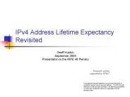 IPv4 Address Lifetime Expectancy Revisited