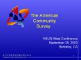 The%20American%20Community%20Survey PowerPoint PPT Presentation