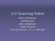 3-D Scanning Robot