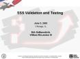 SSS Validation and Testing PowerPoint PPT Presentation