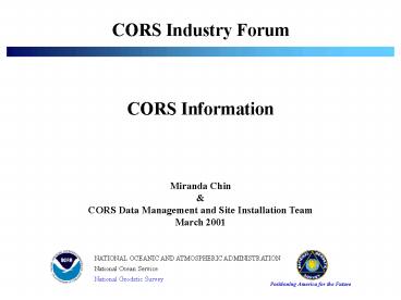 CORS Industry Forum