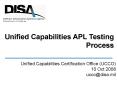 Unified Capabilities Certification Office UCCO PowerPoint PPT Presentation