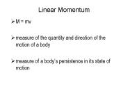 Linear Momentum